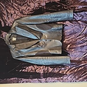 Black Leather Jacket Brand Cache Size 8